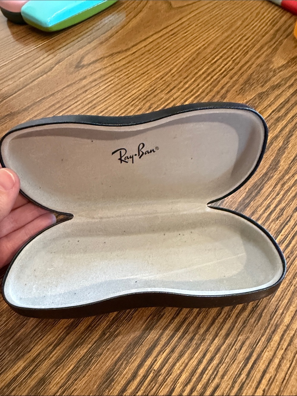 Ray-Ban Brown and Cream Hard Sunglasses Case